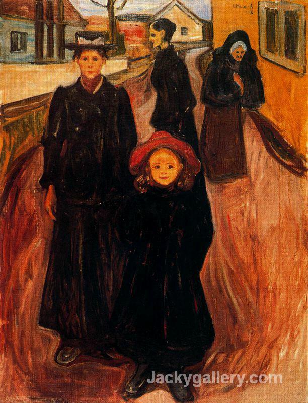 Four Ages in Life by Edvard Munch paintings reproduction